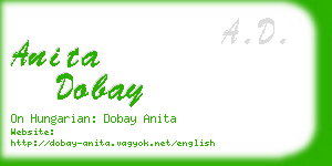anita dobay business card